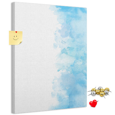 Kurk bedrukken fijne blauwe aquarelverf op canvas