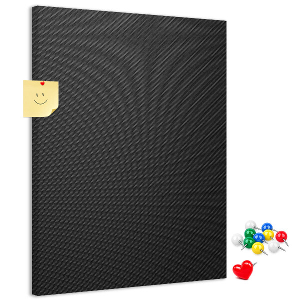Prikbord van kurk met zwarte textuur en een subtiel houtskoolpatroon