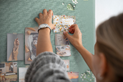 Kurk bedrukken met een groene achtergrond voorzien van delicate bloemen en bladeren