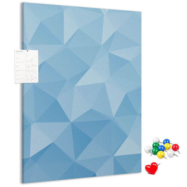 Kurk bedrukt met geometrische vormen in blauwe tinten