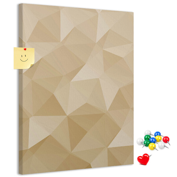 Kurk bedrukken geometrische vormen in beige en bruine tinten