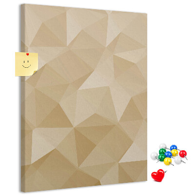 Kurk bedrukken geometrische vormen in beige en bruine tinten