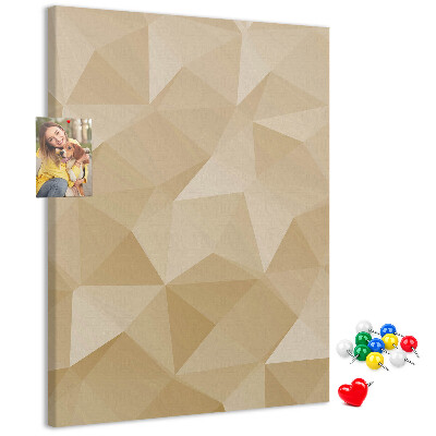 Kurk bedrukken geometrische vormen in beige en bruine tinten