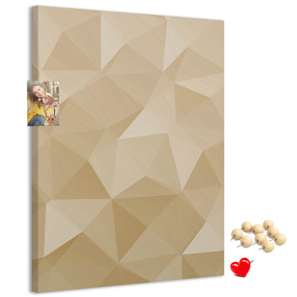 Kurk bedrukken geometrische vormen in beige en bruine tinten