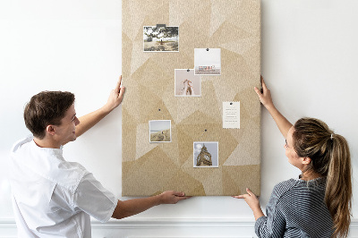 Kurk bedrukken geometrische vormen in beige en bruine tinten