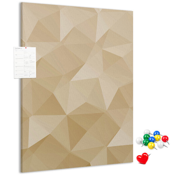 Kurk bedrukken geometrische vormen in beige en bruine tinten