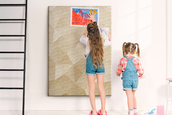 Kurk bedrukken geometrische vormen in beige en bruine tinten