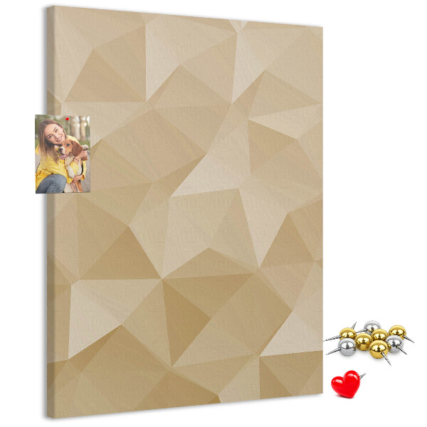 Kurk bedrukken geometrische vormen in beige en bruine tinten