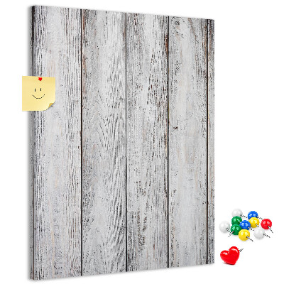 Memobord van kurk in grijstinten met een houtlook