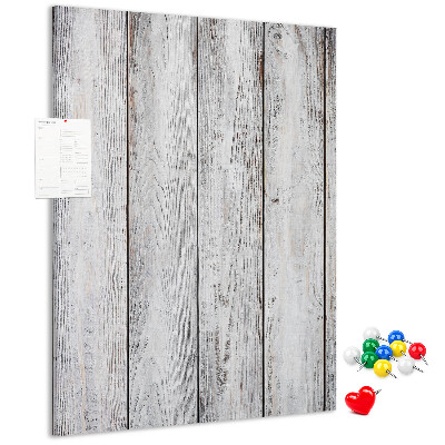Memobord van kurk in grijstinten met een houtlook