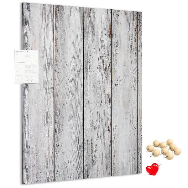 Memobord van kurk in grijstinten met een houtlook