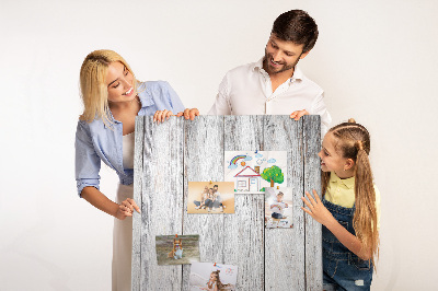Memobord van kurk in grijstinten met een houtlook