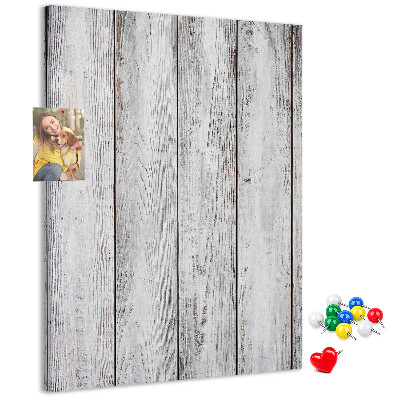 Memobord van kurk in grijstinten met een houtlook