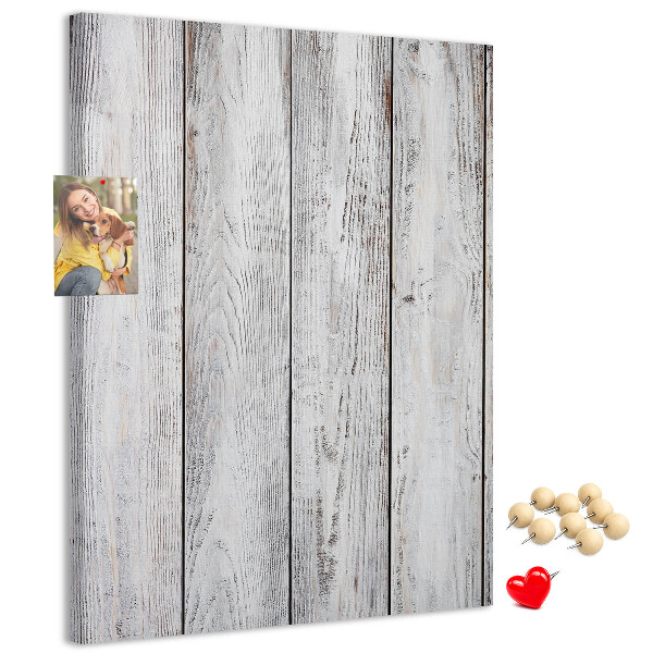 Memobord van kurk in grijstinten met een houtlook