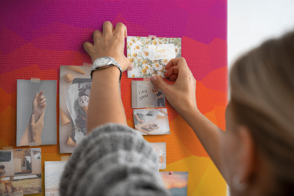 Kurk bedrukken met kleurenverloop in tinten oranje en paars
