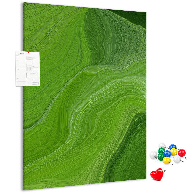 Kurk bedrukken met groene golven en delicate lijnen