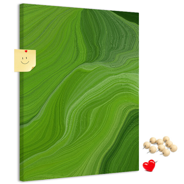 Kurk bedrukken met groene golven en delicate lijnen