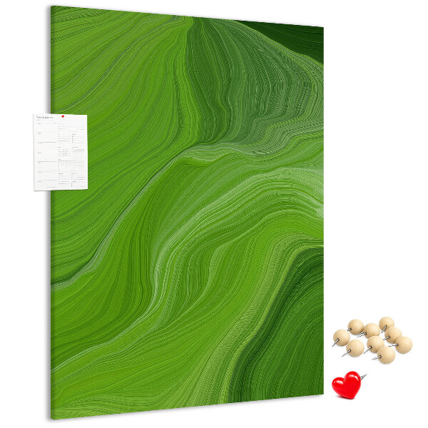 Kurk bedrukken met groene golven en delicate lijnen