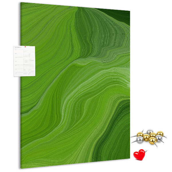 Kurk bedrukken met groene golven en delicate lijnen