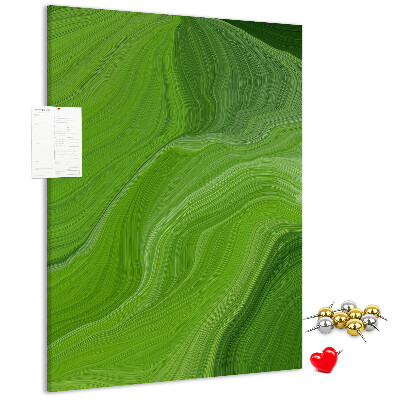 Kurk bedrukken met groene golven en delicate lijnen