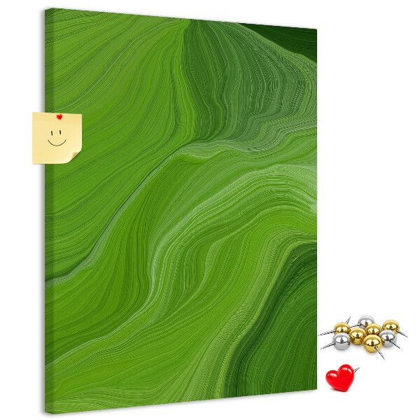 Kurk bedrukken met groene golven en delicate lijnen