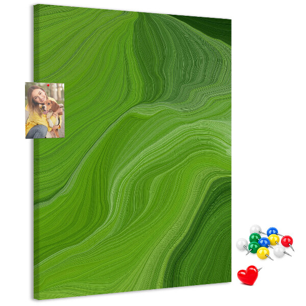 Kurk bedrukken met groene golven en delicate lijnen