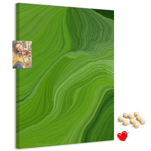 Kurk bedrukken met groene golven en delicate lijnen