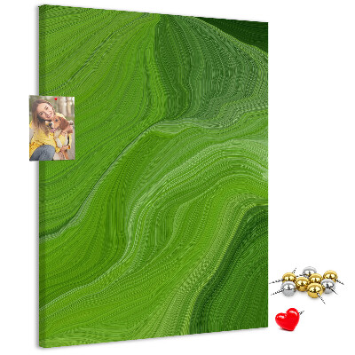 Kurk bedrukken met groene golven en delicate lijnen