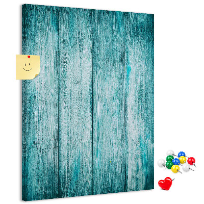 Kurk bedrukken zonnige blauwe houten planken op de achtergrond