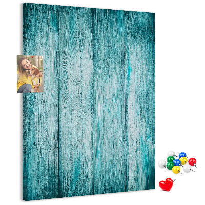 Kurk bedrukken zonnige blauwe houten planken op de achtergrond