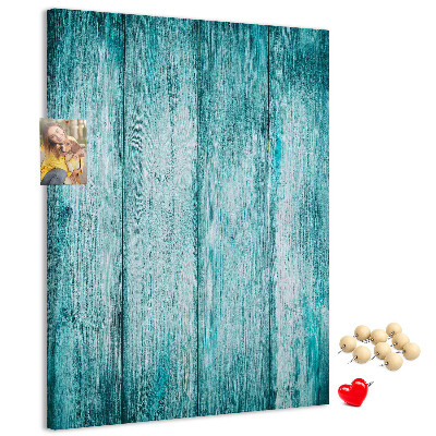 Kurk bedrukken zonnige blauwe houten planken op de achtergrond