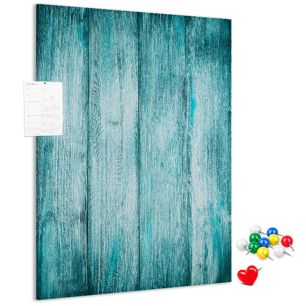 Kurk bedrukken zonnige blauwe houten planken op de achtergrond