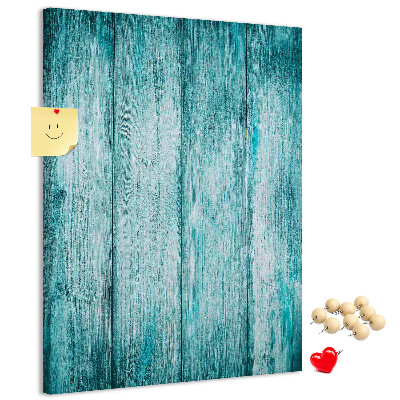 Kurk bedrukken zonnige blauwe houten planken op de achtergrond