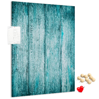 Kurk bedrukken zonnige blauwe houten planken op de achtergrond