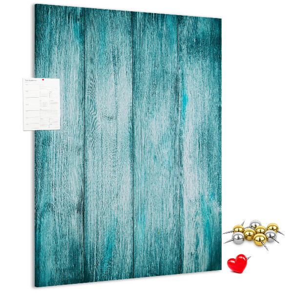 Kurk bedrukken zonnige blauwe houten planken op de achtergrond