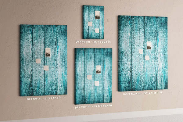 Kurk bedrukken zonnige blauwe houten planken op de achtergrond