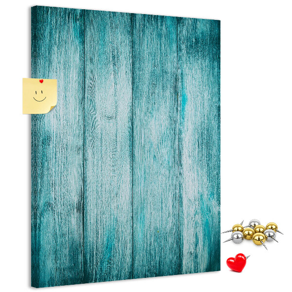 Kurk bedrukken zonnige blauwe houten planken op de achtergrond