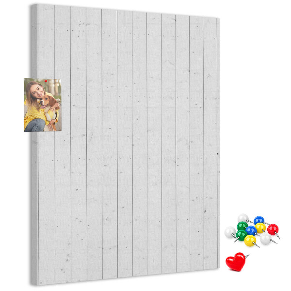 Kurken prikbord met lichte houtstructuur