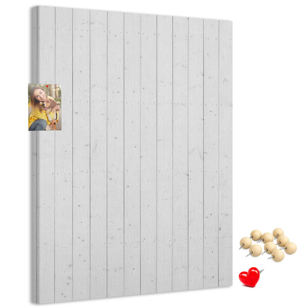 Kurken prikbord met lichte houtstructuur