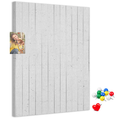Kurken prikbord met lichte houtstructuur