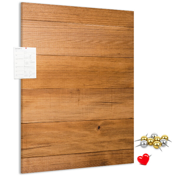 Kurken prikbord met een natuurlijke houten uitstraling in warme tinten