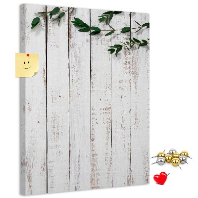 Kurken memobord rustieke planken met delicate takken
