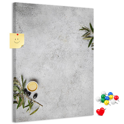 Kurk bedrukken met een minimalistische achtergrond in olijfkleur