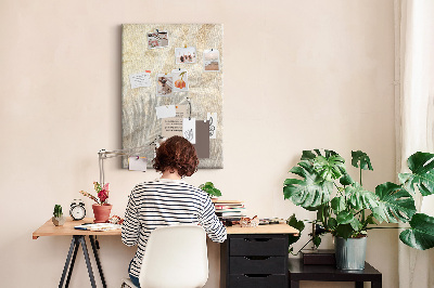 Kurk bedrukken woestijnzand met de delicate schaduw van een blad