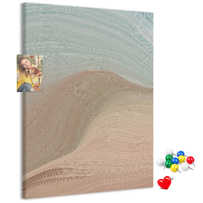 Kurk met bedrukking fijne golven in pasteltinten