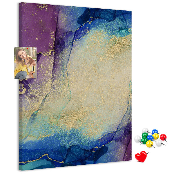 Kurk met bedrukking abstract patroon in blauwe tinten