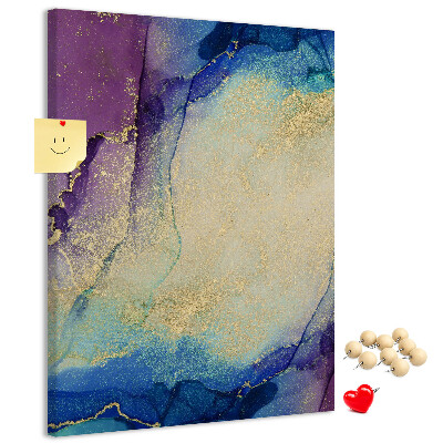 Kurk met bedrukking abstract patroon in blauwe tinten