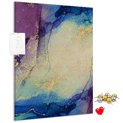 Kurk met bedrukking abstract patroon in blauwe tinten