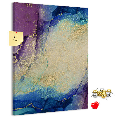 Kurk met bedrukking abstract patroon in blauwe tinten