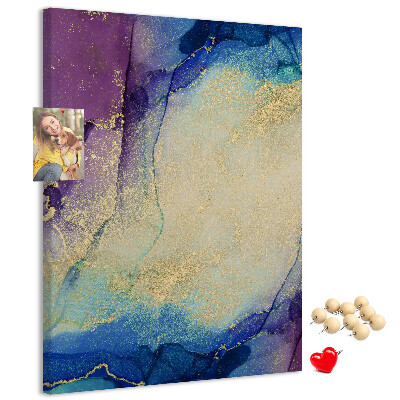 Kurk met bedrukking abstract patroon in blauwe tinten